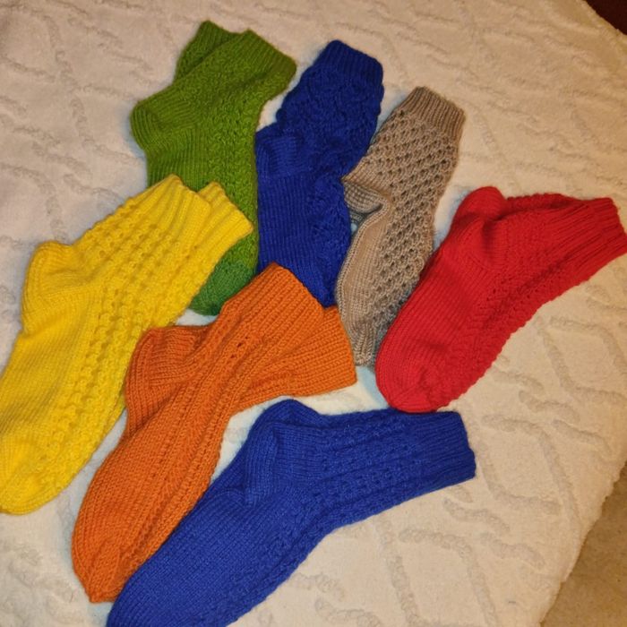 Вязаные носочки размеры разные