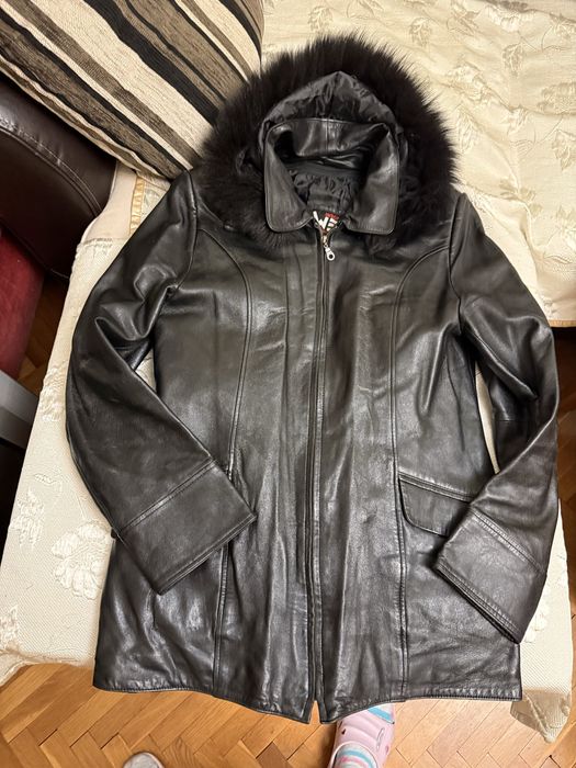 Дамско палто - естествена агнешка кожа