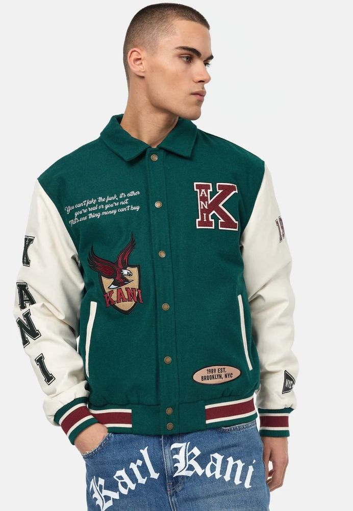 Karl Kani Retro Patch Block College Jacket ОРИГИНАЛНО мъжко яке - XL