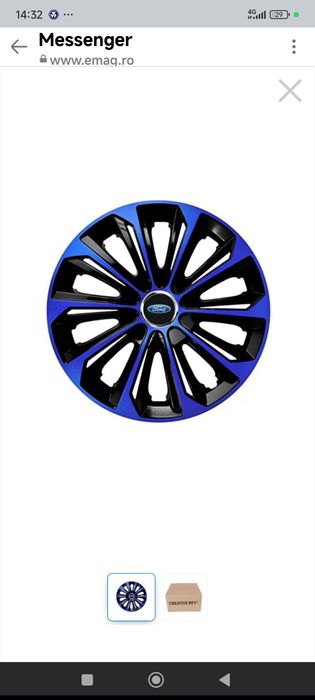 Set 4 capace roti Extra strong blue R15 pentru gama auto Ford