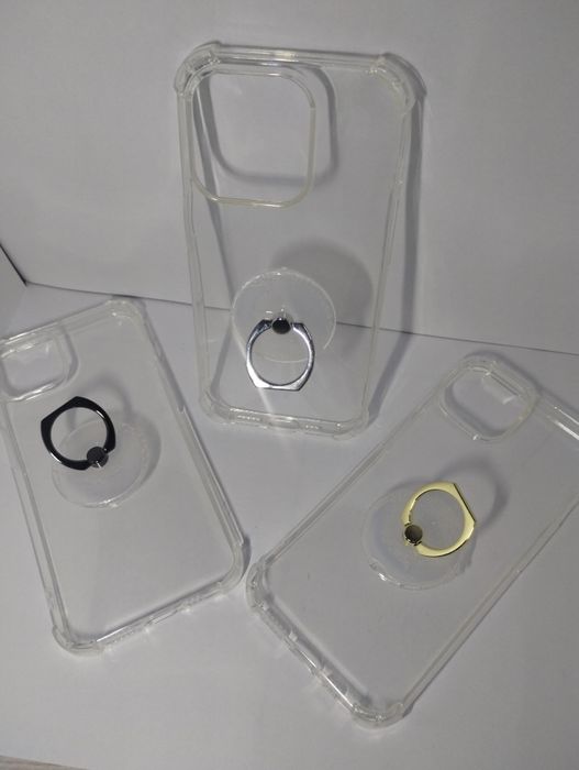 Husă iPhone cu inel rotativ 360° - suport selfie + protecție antișoc