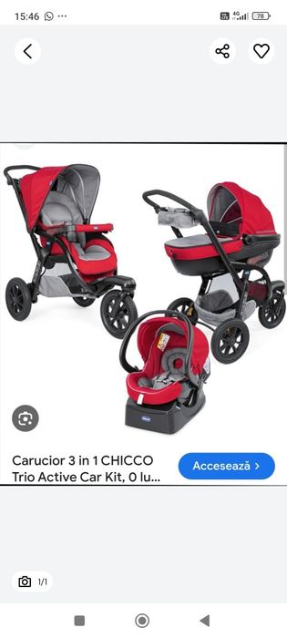 Carucior chicco 3 in 1