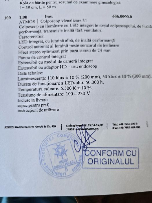 ATMOS S 41 GYNE - Statie de lucru gineocologica profesionala
