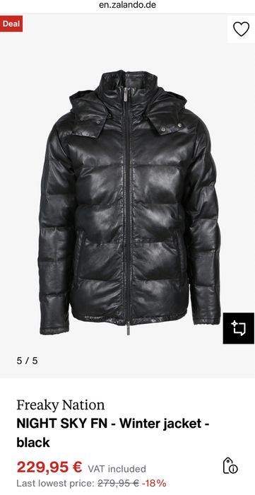 Freaky Nation Leather Winter Jacket мъжко зимно яке/естествена кожа L