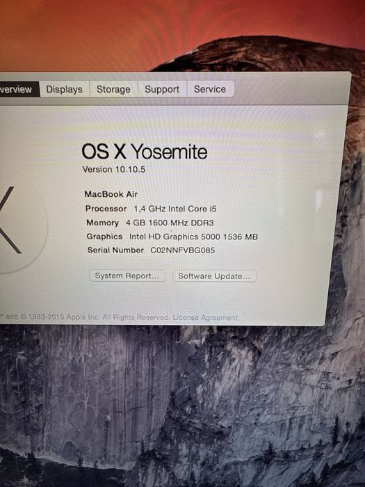 Macbook Air Retina,13-inch, 2014 128Gb 4Gb ram