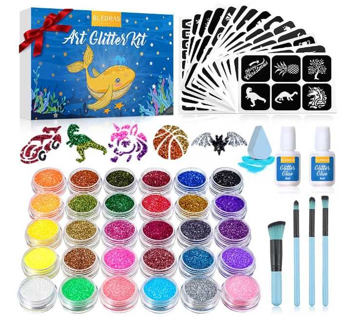 Tatuaje cu sclipici pentru copii,cu 30 de culori