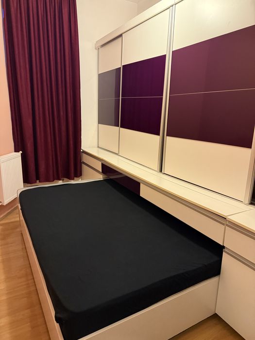 Mobilă dormitor mdf și pat dormitor rabatabil cu saltea