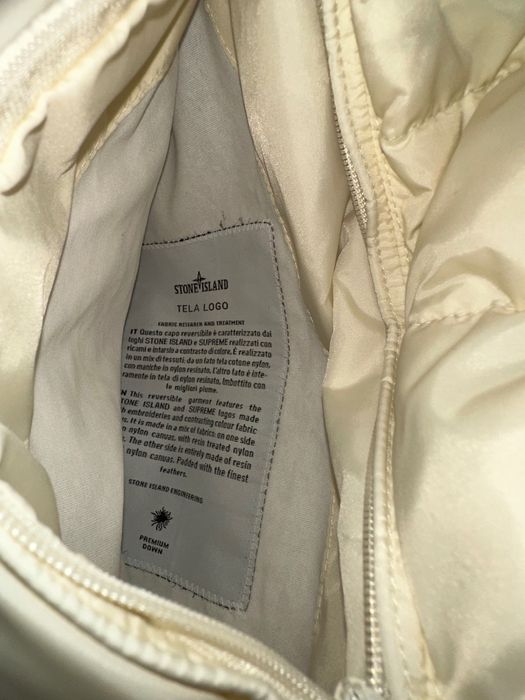 Supreme x Stone Island Reversible Down Puffer Jacket White