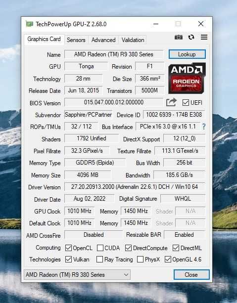 Vand Placa Video AMD SAPPHIRE NITRO R9 380