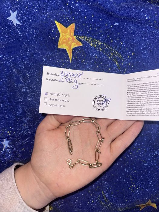 Brățară aur DivaGold 14 k zale