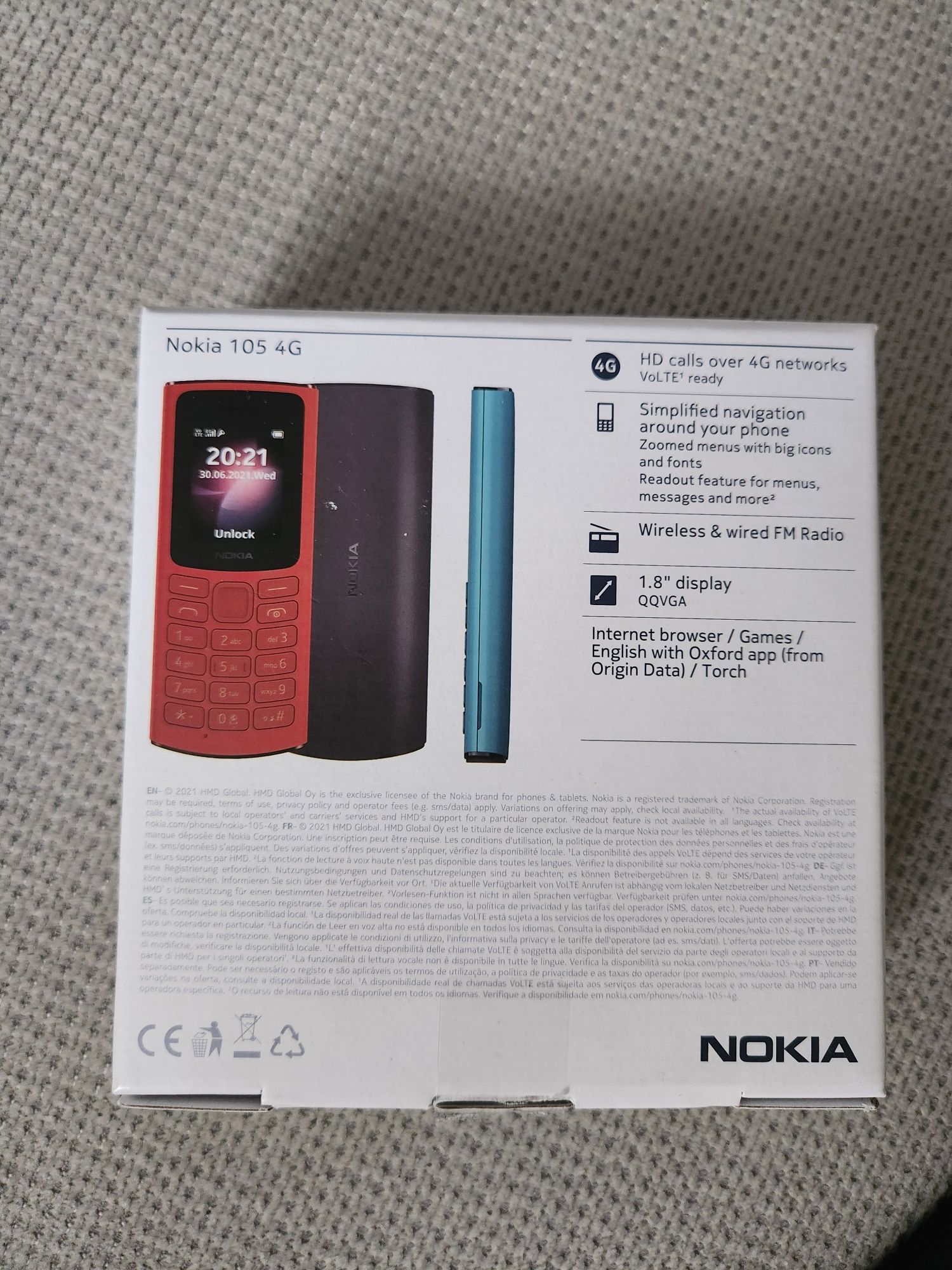 Nokia 105 4G LTE VoLTE Dual Sim