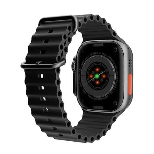 Ultra Max Hryfine 32M RAM Smartwatch, SpO2, ECG, BT Calling,IP68,Negru