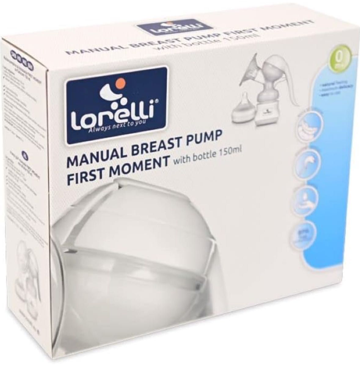 Ръчна помпа за кърма НОВА - Lorelli First Moment с шише 150 мл.
