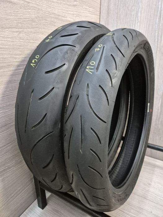 Set anvelope moto 110 70 17 cu 150 60 17 Merzeler M9 dot 2623