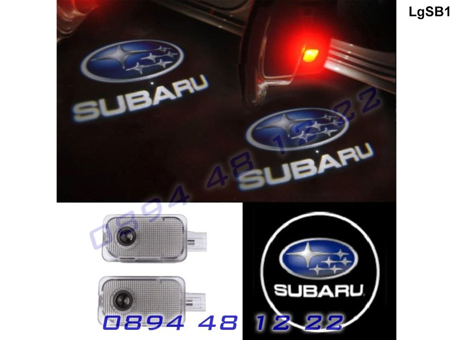 ЛЕД Светещо Лого Проектор Врата Автомобил Кола Проектори Subaru Субару