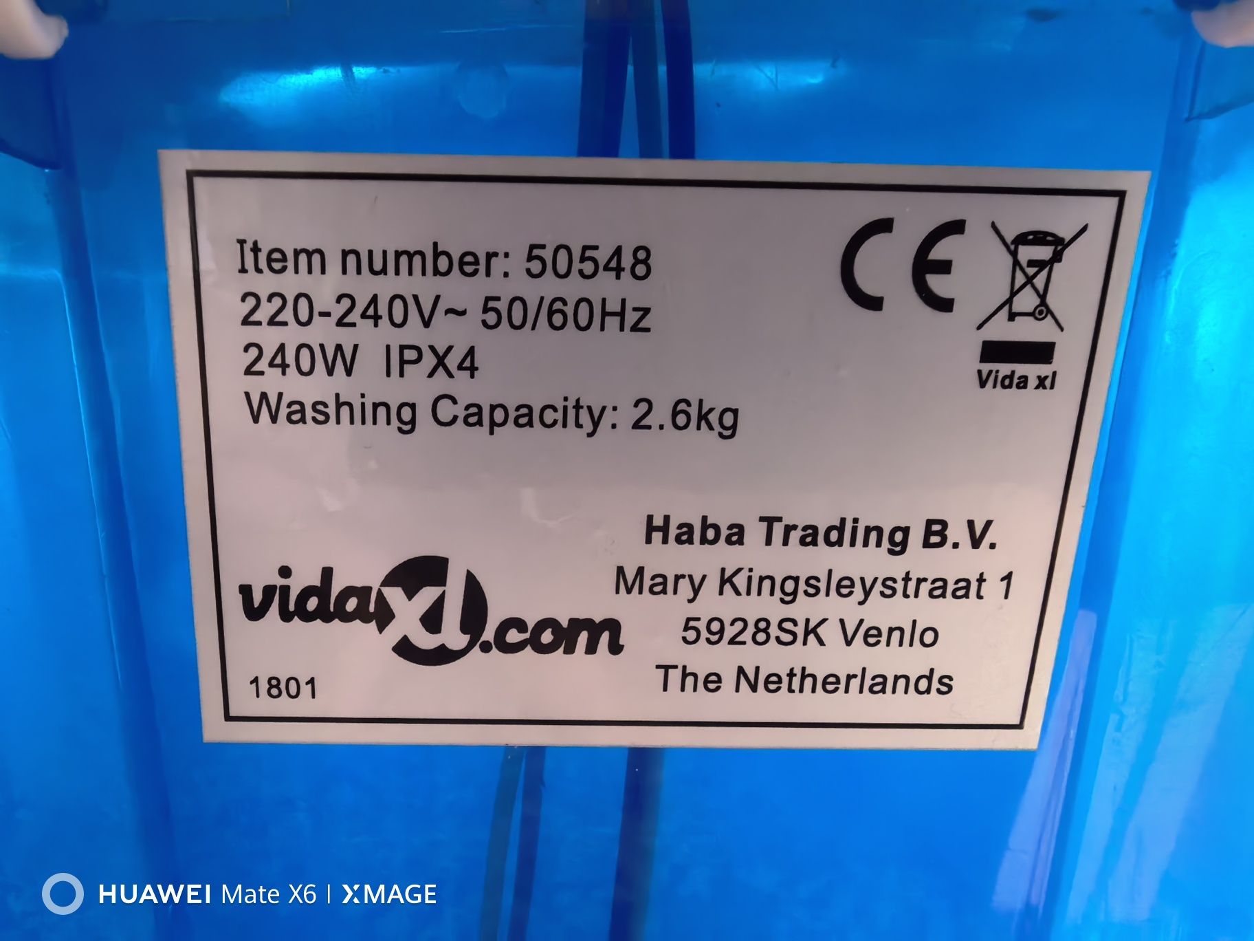 Мини пералня машина 2.6 кг  vida XL