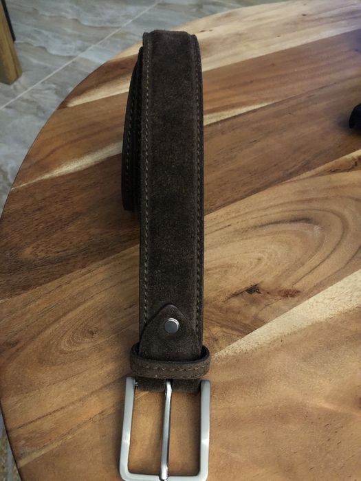 Кожен колан от естествен велур