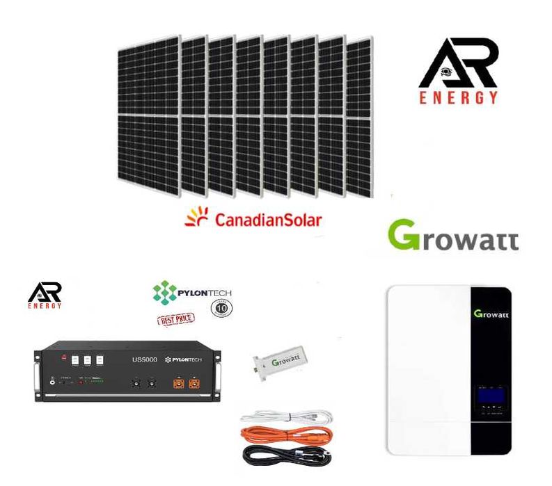 Sistem fotovoltaic 5kW Off-Grid cu Baterii PYLONTECH