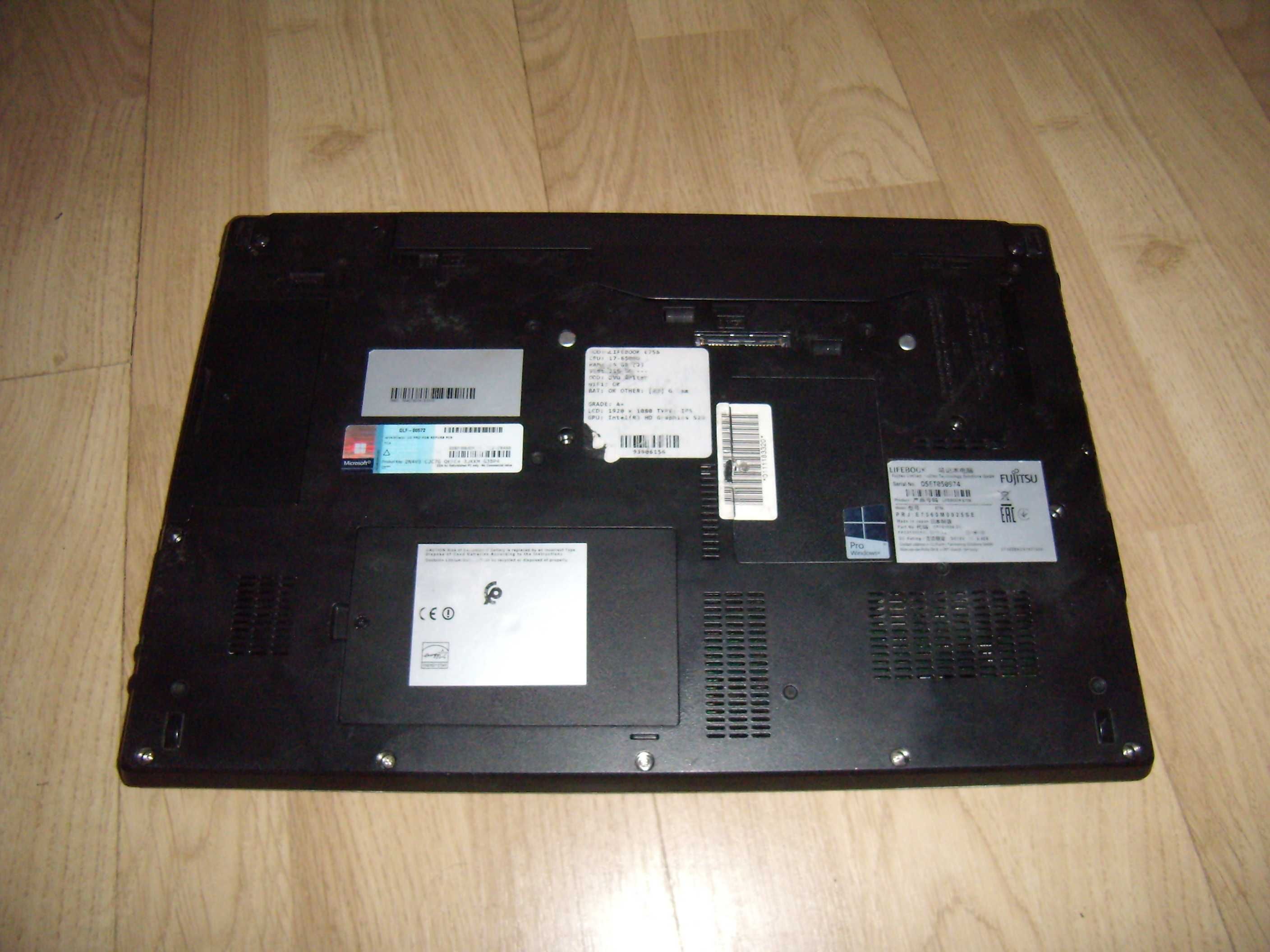 Fujitsu Siemens E756  15.6" Full,Core i7-6500,12GB,500GB,4+