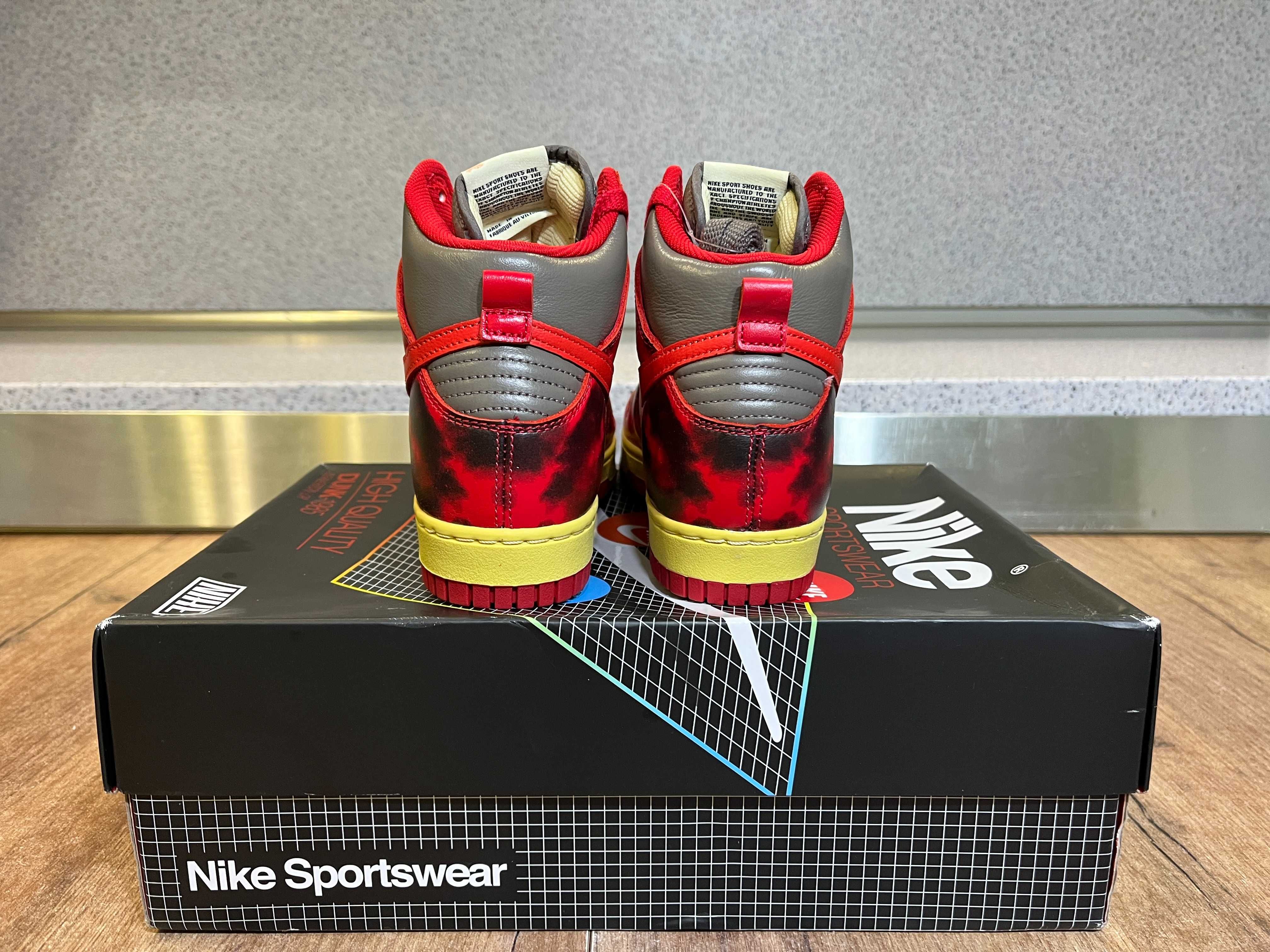 ОРИГИНАЛНИ *** Nike Dunk High 1985 " Red Acid Wash " Retro