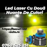 Set Două Becuri Led Laser Cu Două Nuanțe De Culori Alb-Rece/Galben Pur