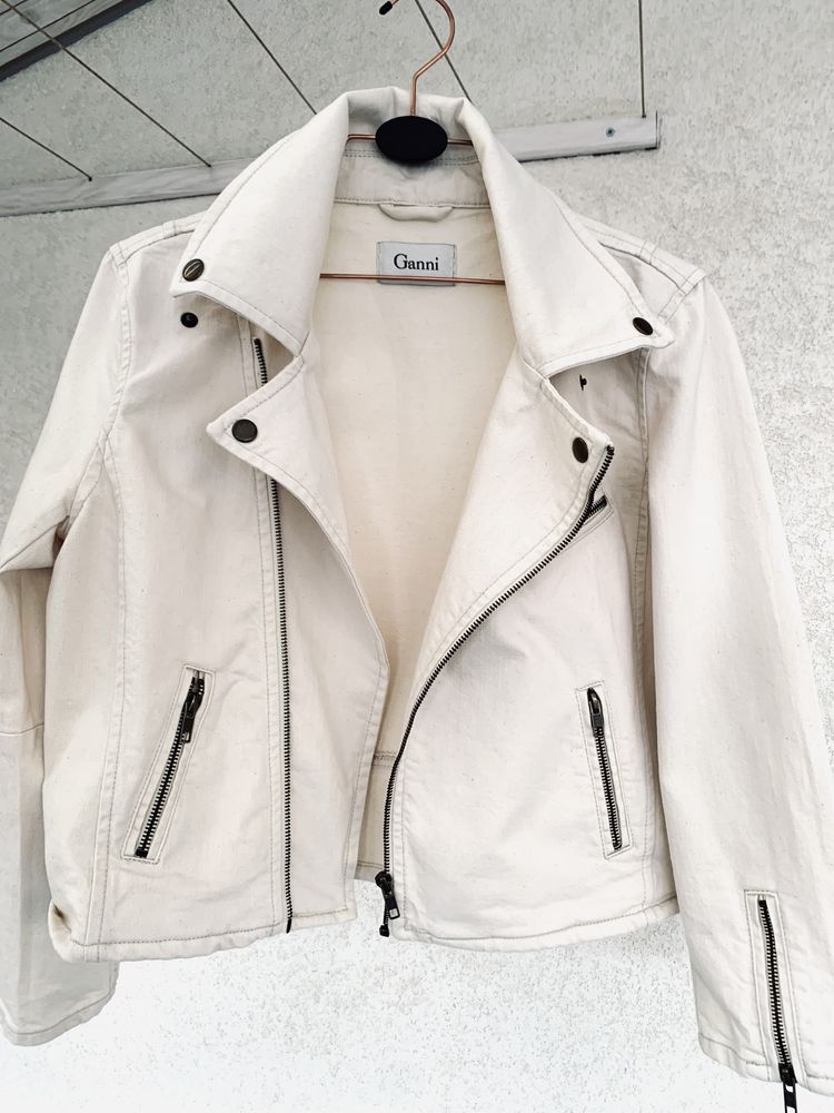 Ganni оригинал дънково яке тип biker jacket