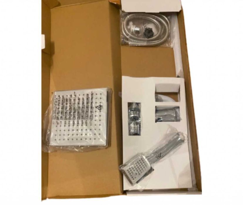 Хромиран горен душ комплект, смесител тип дъждовен душ Schütte