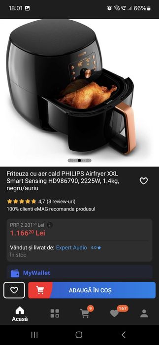 Friteuza cu aer cald PHILIPS Airfryer XXL Smart