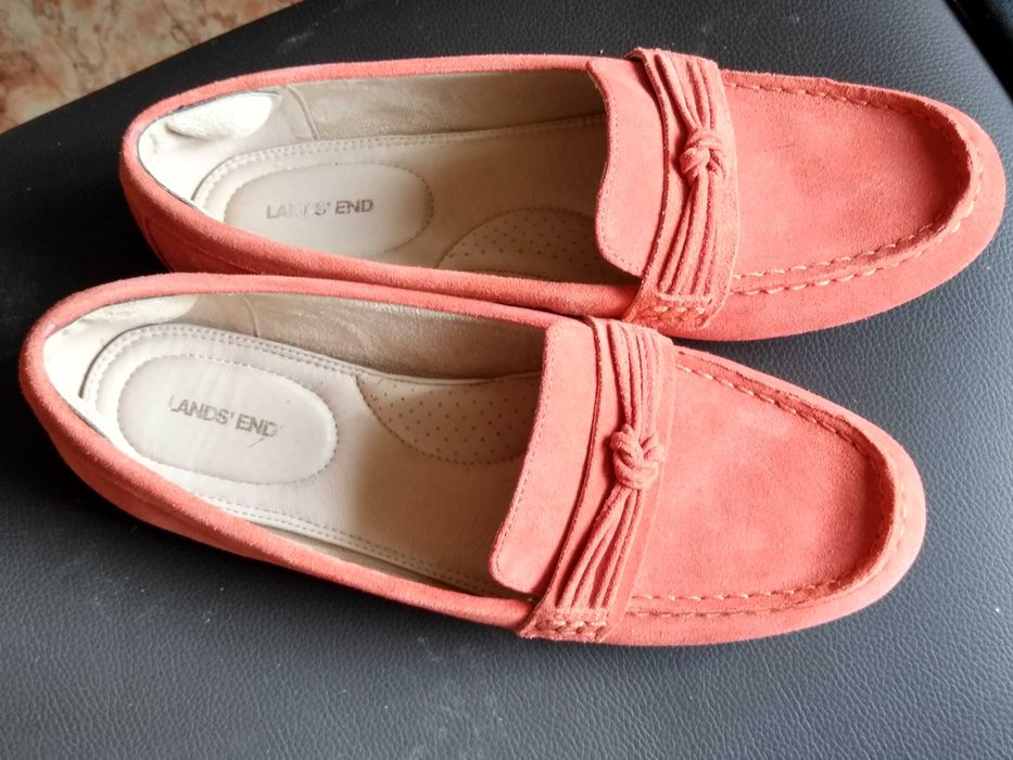 Mocasini piele naturala intoarsa nr. 40 marca Land's End