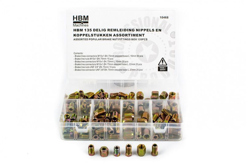 Комплект 135 фитинги и тапи за спирачни тръби hbm