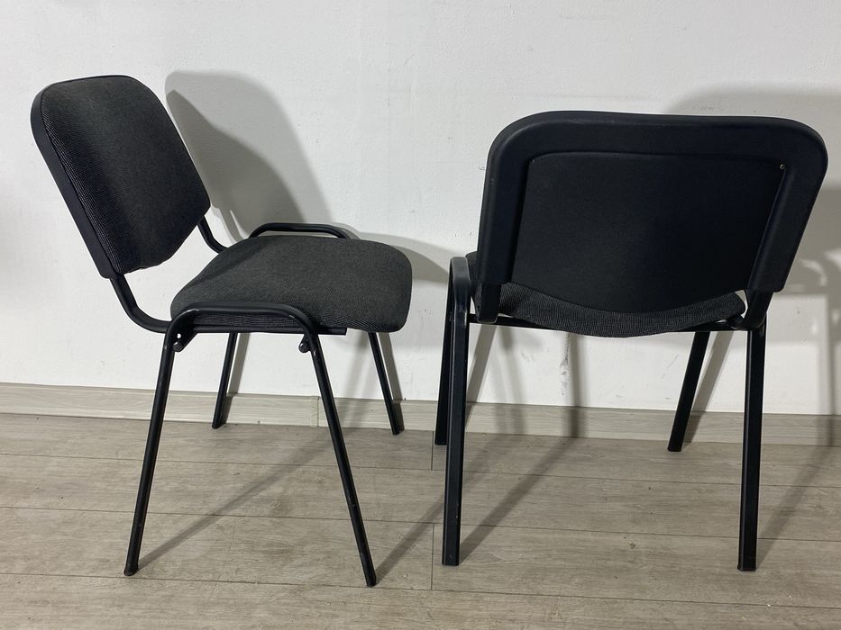 17 Buc. Scaun Vizitator; Scaune Solide, Stivuibile, Cadru Metalic