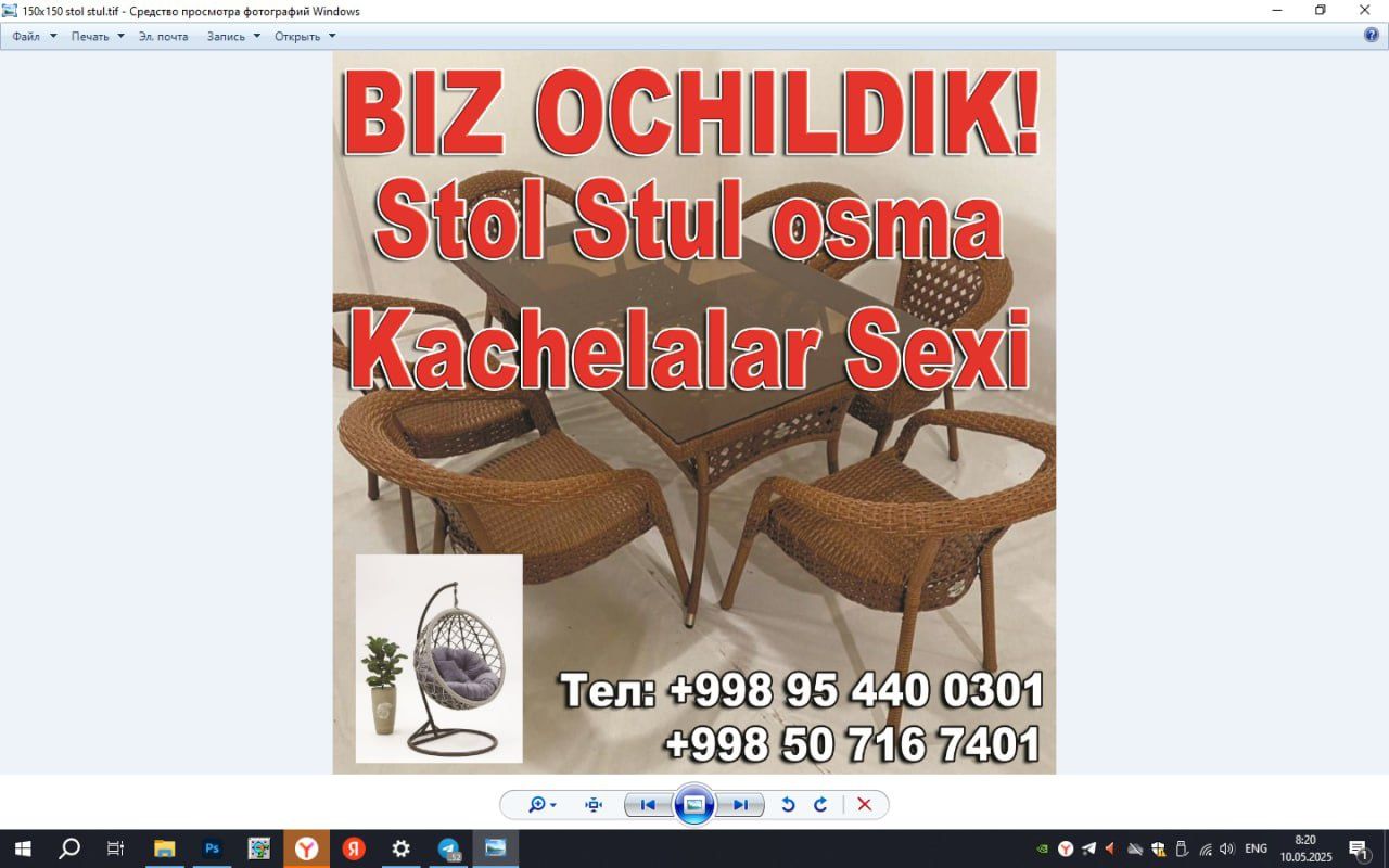 Deko stol stul  6 kishilik