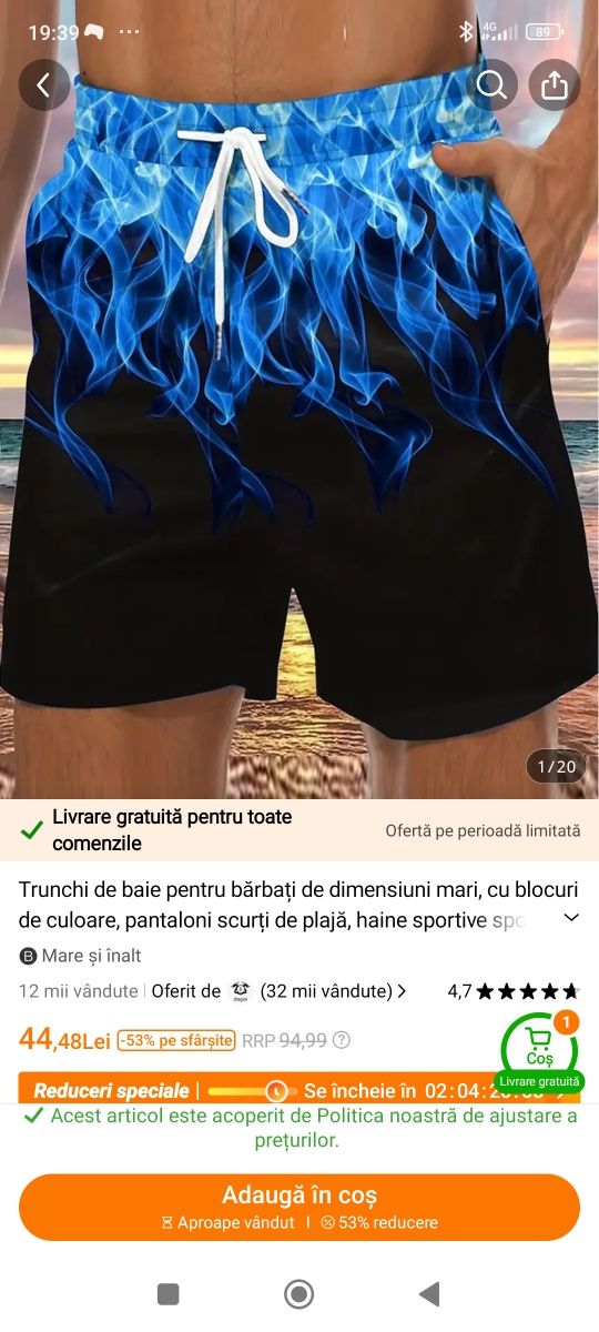 Vând pantaloni scurți 5xl