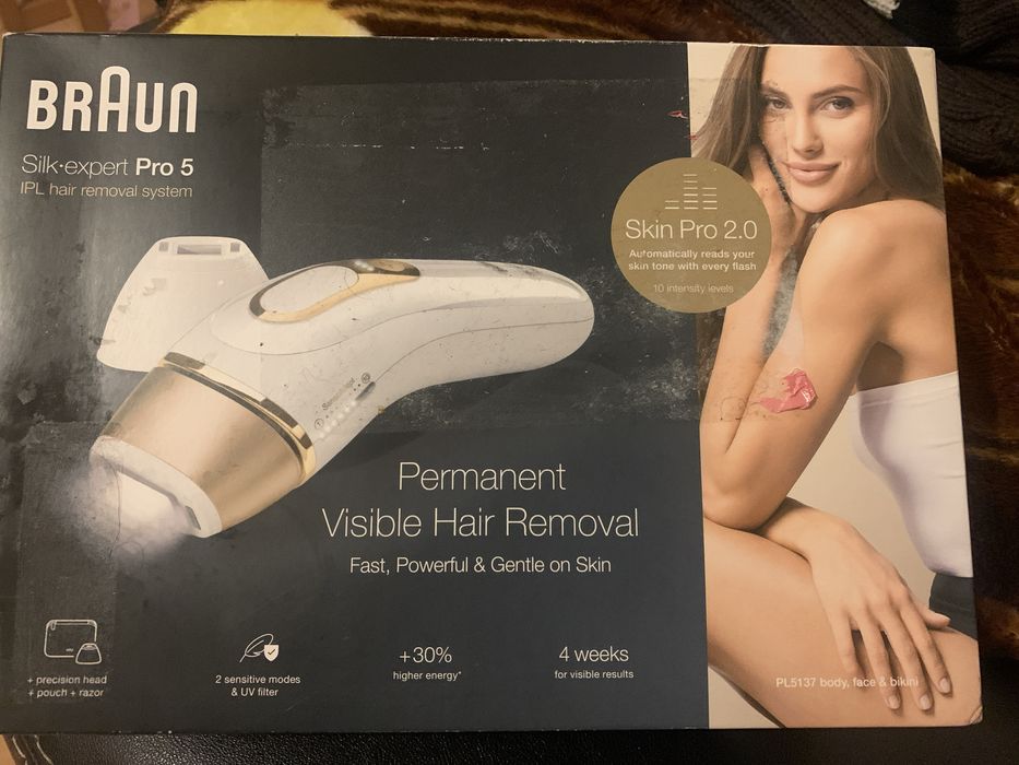 Epilator IPL Braun Silk-expert PRO 5 PL5137MN, SensoAdapt™, 400.000