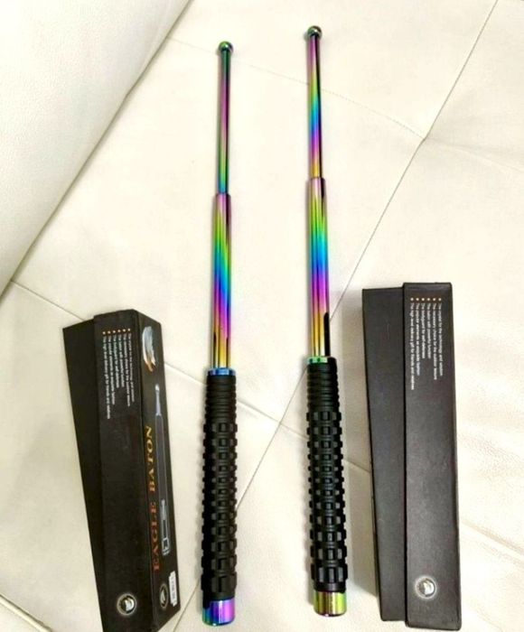 Baston telescopic, otel inoxidabil model color 60cm + husa