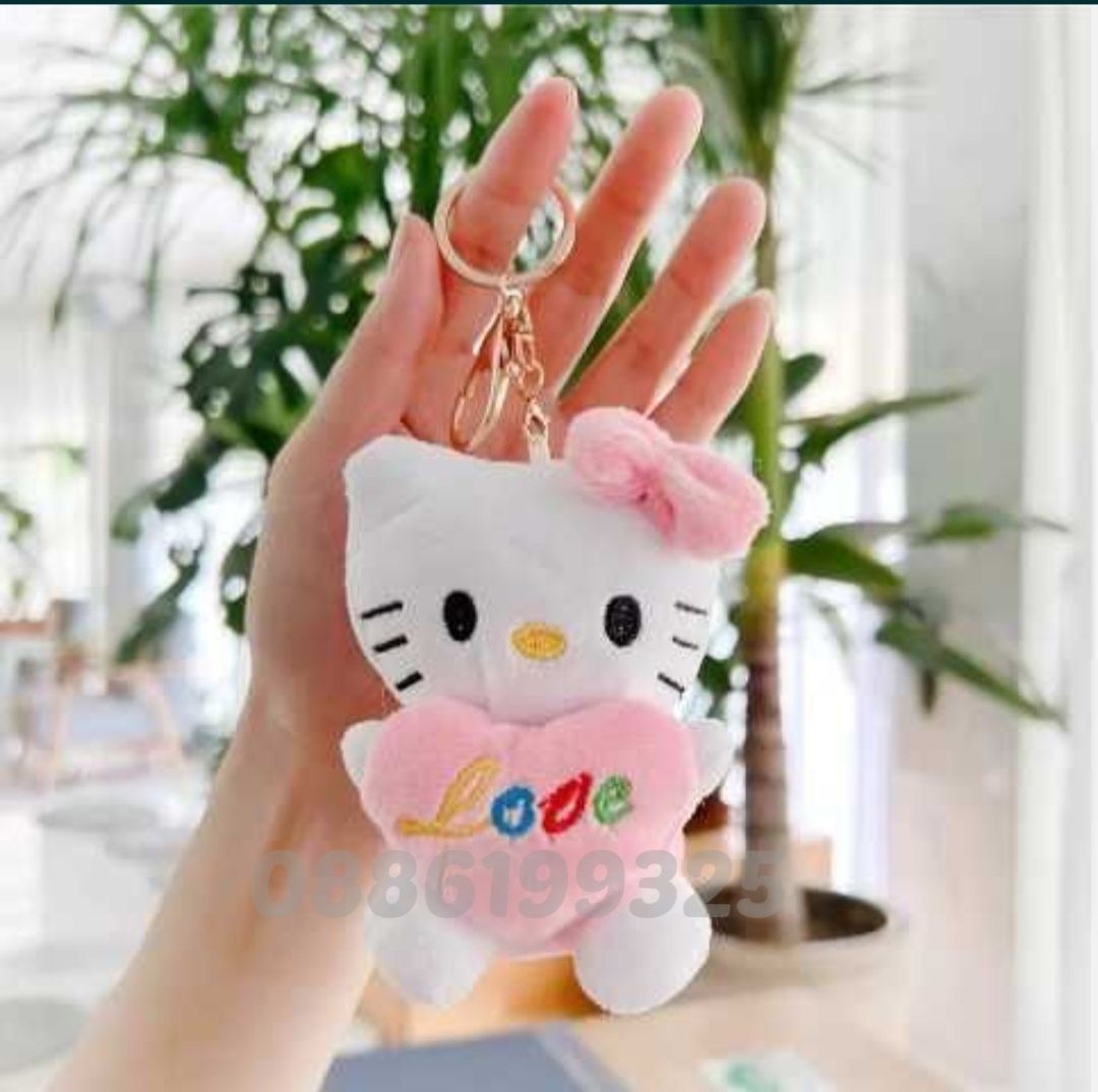 Плюшена играчка Hello Kitty Ключодържател, Мек ключодържател Кити