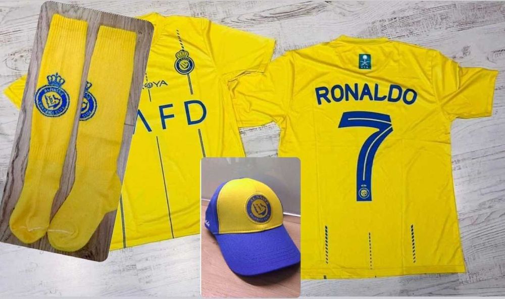 Ал насър Жълт роналдо 2024 Нов екип + калци + Анцуг 2024 Роналдо