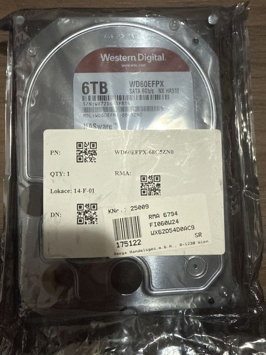 HDD Hard disk WD60EFPX Red 6TB SATA III 5400RPM 256MB 3.5"