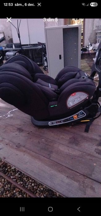 Scaun auto de bbelusi cu poziție de somn şi rotire 360 grade nou

350