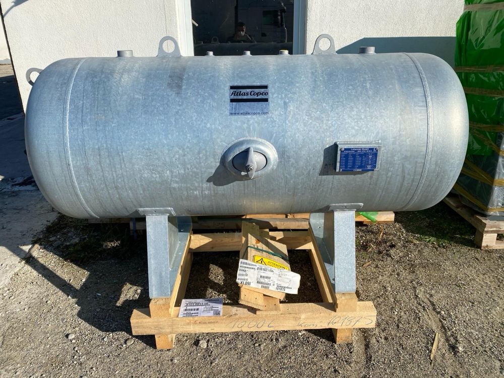 Electrocompresor + Rezervor de aer orizontal galvanizat ATLAS COPCO