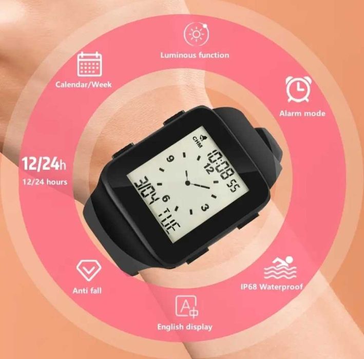 Електронен ръчен часовник - водоустойчив IP68