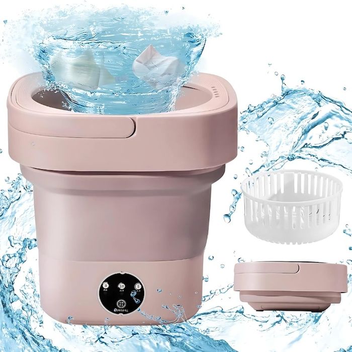 Преносима сгъваема пералня с центрофуга, за къмпинг 12 литра