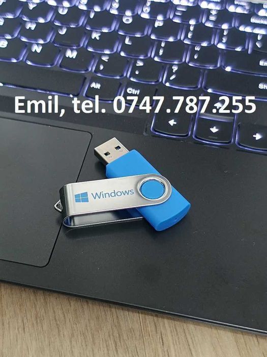 Stick USB bootabil Windows 7, 8.1, 10, 11 Pro sau Office cu licență!