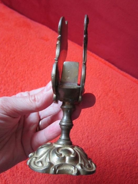 cadou rar Antique Art Nouveau Holder Depose bronz masiv