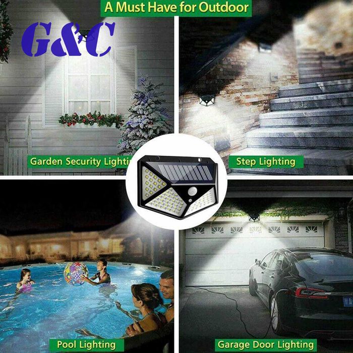 Lampa solara + senzor de miscare, 3 moduri iluminare. Noua!