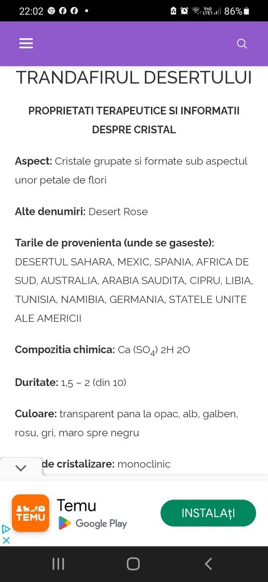 Trandafirul desertului-set de 3 piese.