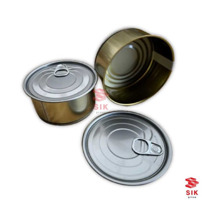 Cutie de conserve rotunde din metal