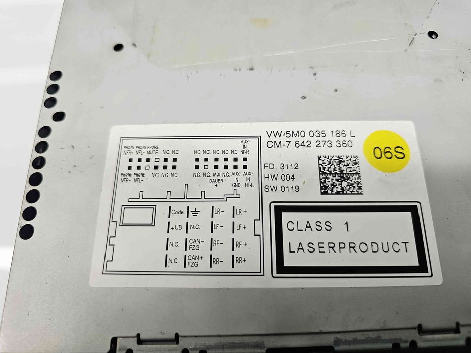 Radio CD Volkswagen Polo (6R) [Fabr 2009-2016] 5M0035186L