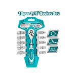 Комплeкт тресчотка и вложки TOTAL, 1/4 "12 ч.-TL IND THT14114126TL