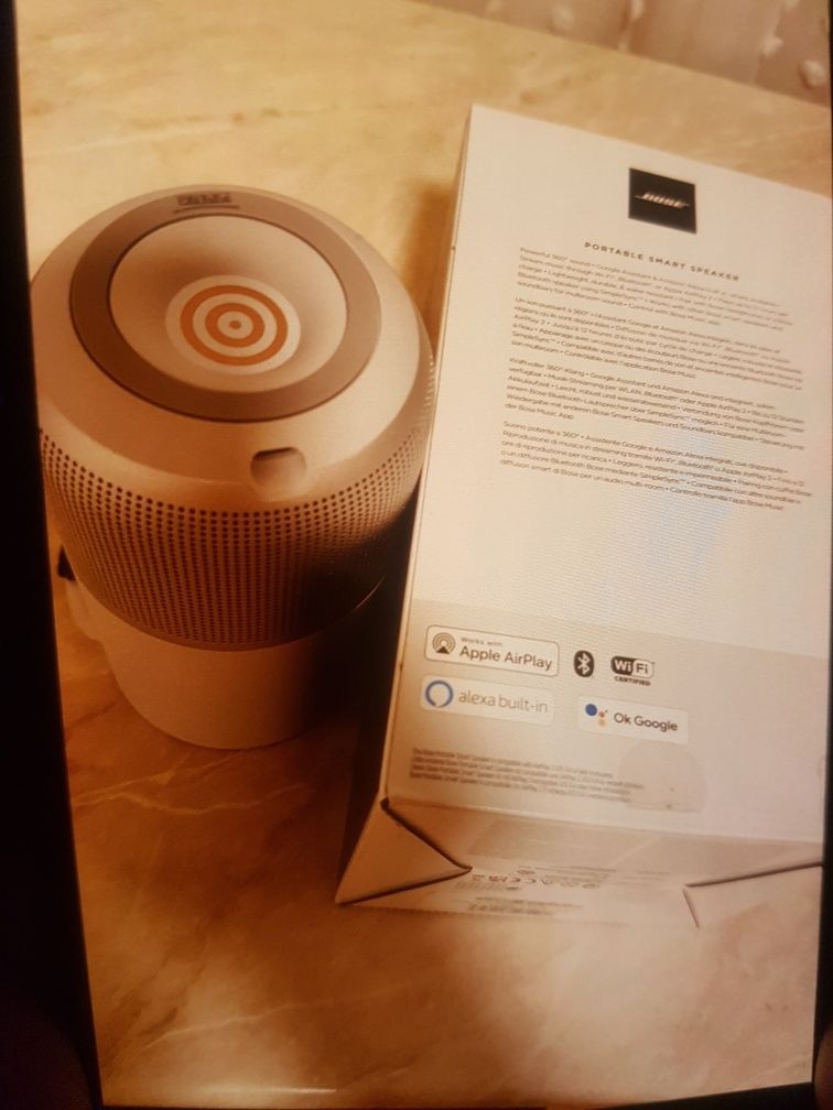Bose wifi portable home speaker silver